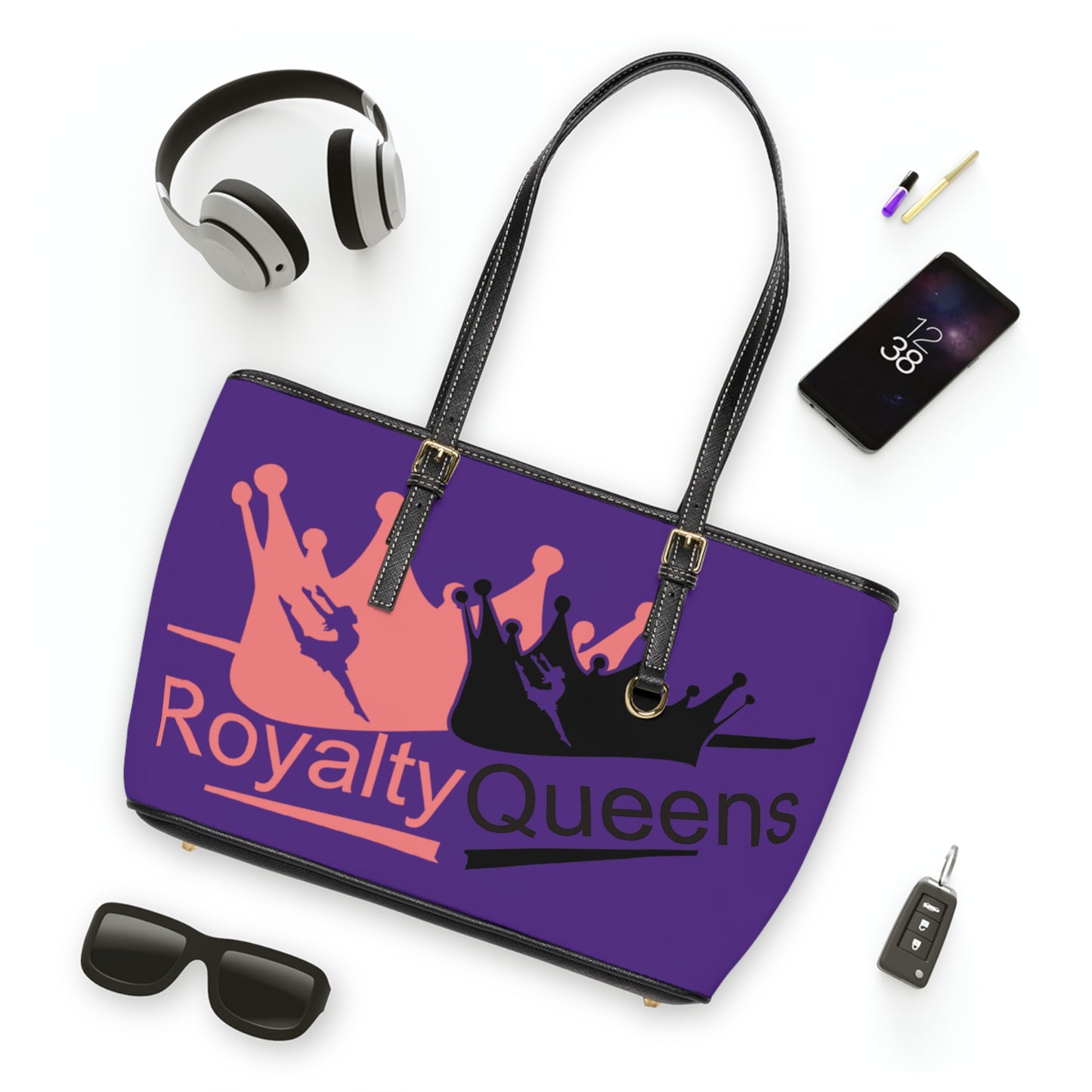 Royalty Queens PU Leather Shoulder Bag | Stylish Tote, Fashion Accessory, Gift for Her, Everyday Use, Trendy Handbag