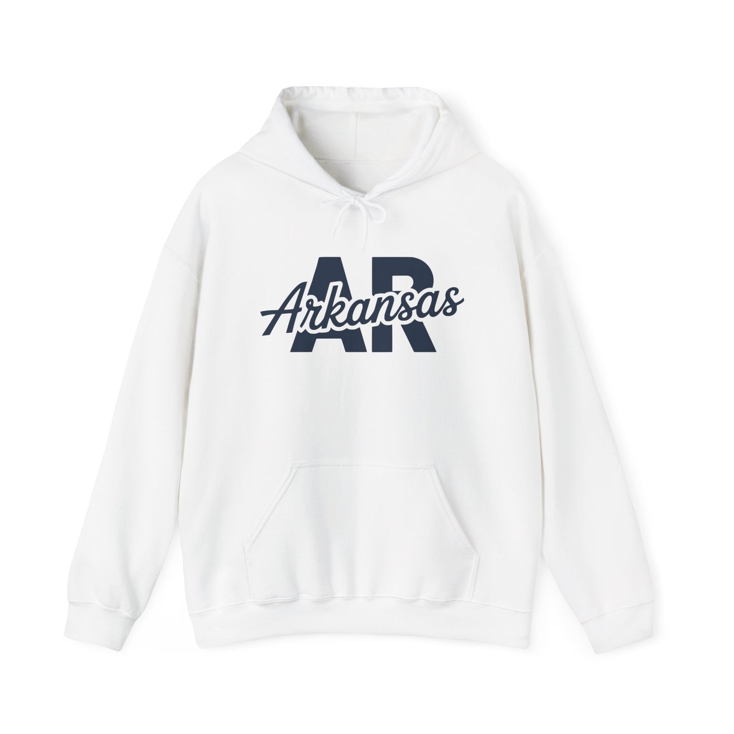 Arkansas AR Script Hoodie — Retro State Pride Pullover