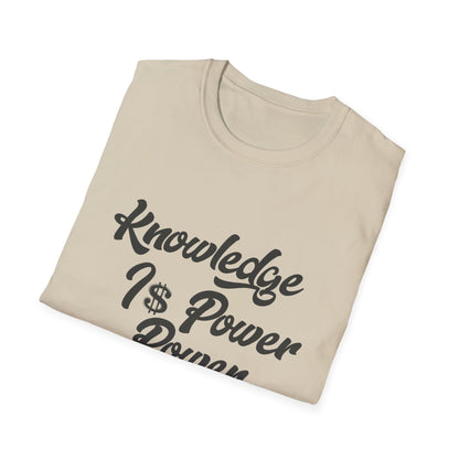 Knowledge Is Power Unisex Softstyle T-Shirt - Stylish Motivational Tee