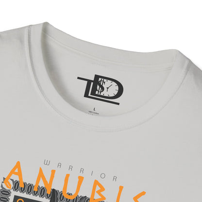 Anubis Unisex Softstyle T-Shirt, Egyptian Mythology Tee, Graphic Tee, Casual Wear for Fans, Gift for Halloween or Birthdays