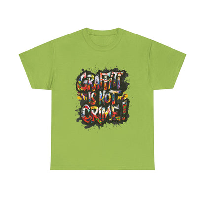 Craft is Not a Crime Unisex Heavy Cotton Tee, Graffiti Art Shirt, Streetwear, Gift for Artists, Art Lover's Top, Trendy Graphic Tee