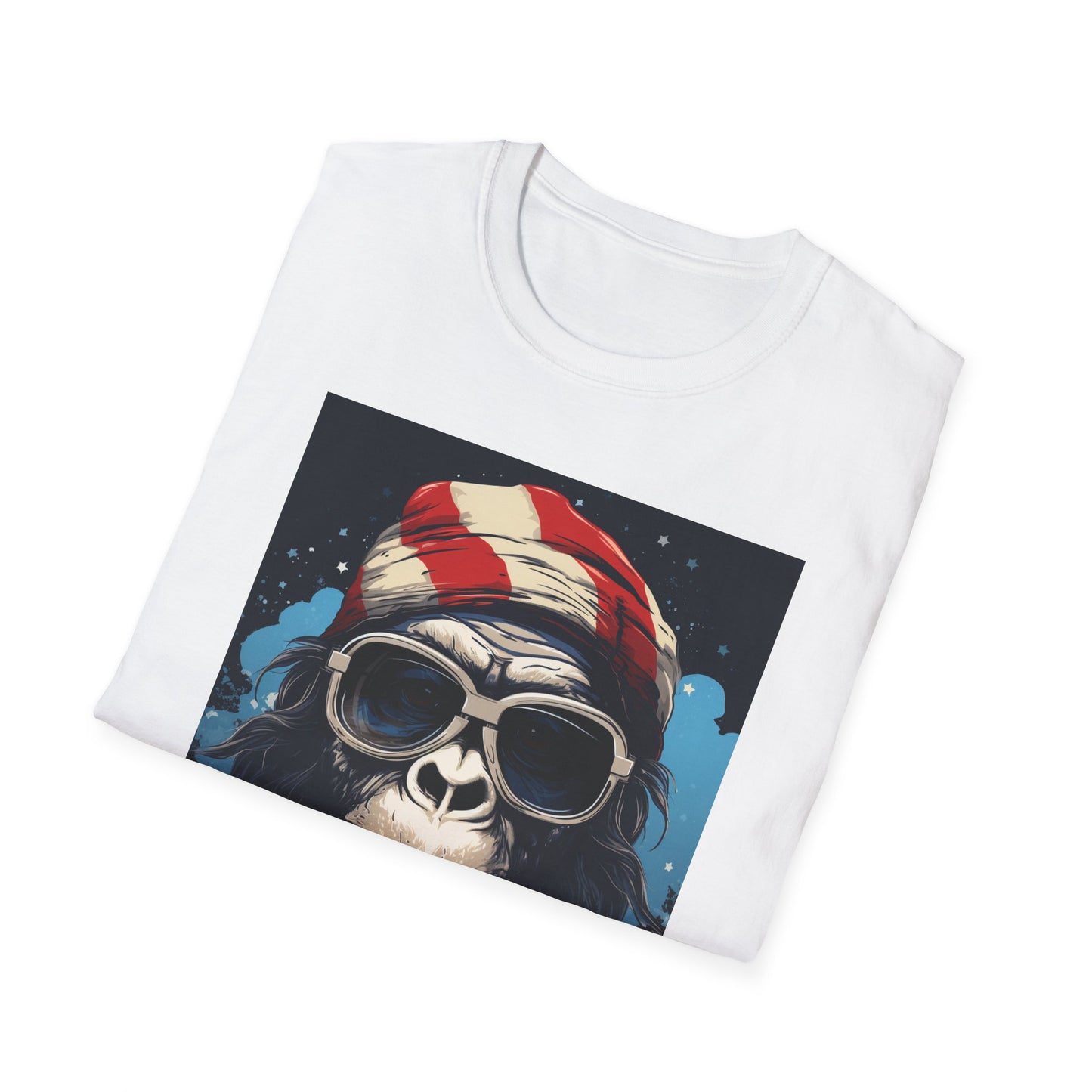 Cool Gorilla Graphic Tee, Fun Casual Wear, Perfect for Gifts, Chill Vibes, Great for Parties, Everyday Style, Unique Fashion Statement