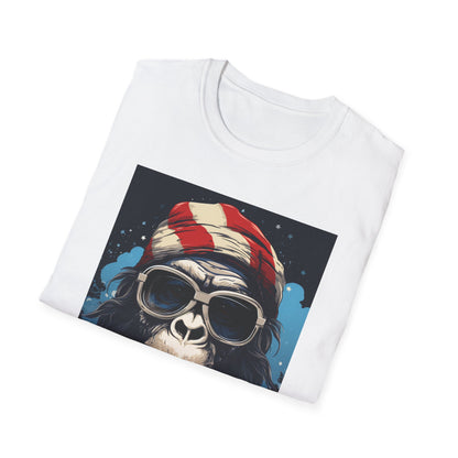 Cool Gorilla Graphic Tee, Fun Casual Wear, Perfect for Gifts, Chill Vibes, Great for Parties, Everyday Style, Unique Fashion Statement