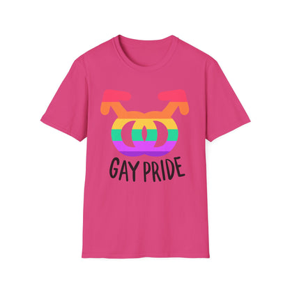 Gay Pride Unisex Softstyle T-Shirt | LGBTQ+ Pride Apparel, Festival Outfits, Gift for Allies, Rainbow Shirt
