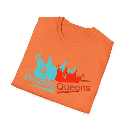 Royalty Queens Unisex T-Shirt, Softstyle Tee for Girls, Crown Graphic, Birthday Gift, Queen's Day Celebration, Casual Wear