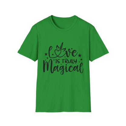 Love is Truly Magical Unisex Softstyle T-Shirt - Cute Gift for Couples and Celebrations