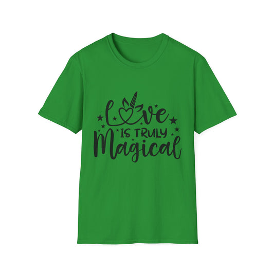 Love is Truly Magical Unisex Softstyle T-Shirt - Cute Gift for Couples and Celebrations