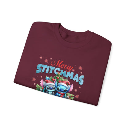 Merry Stitchmas Sweatshirt – Cute Stitch Holiday Crewneck