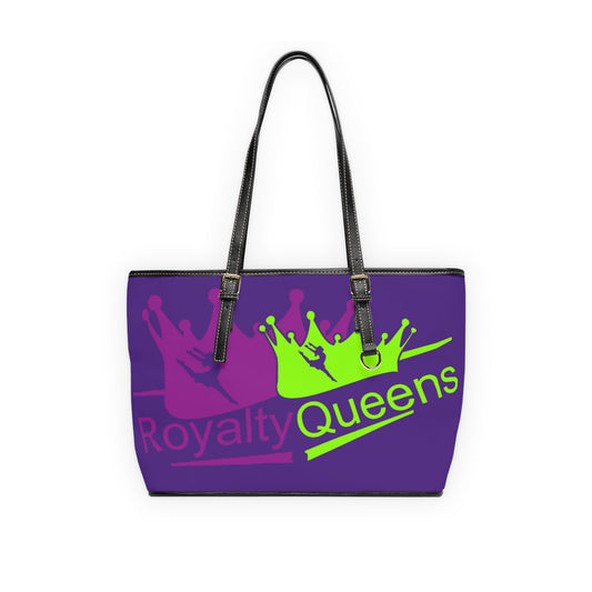 Royalty Queens PU Leather Shoulder Bag, Trendy Tote, Stylish Handbag, Women's Fashion Accessory, Gift for Her, Everyday Purse