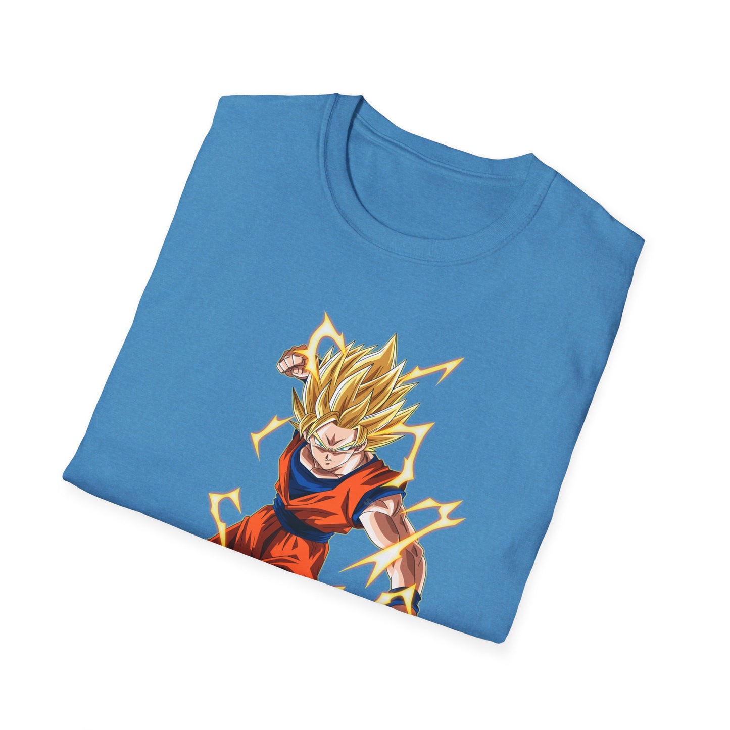 Super Saiyan Goku Unisex Softstyle T-Shirt, Anime Shirt, Dragon Ball Z Tee, Gift for Fans, Streetwear Apparel