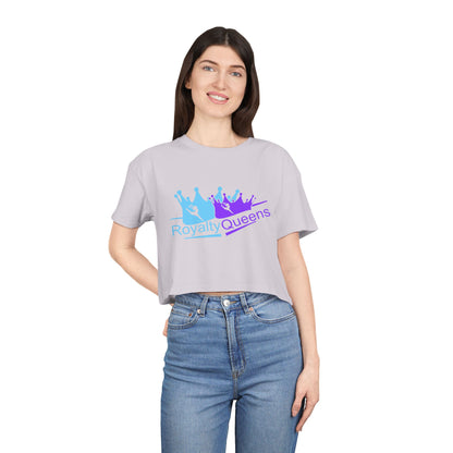 Royalty Queens Women's Crop Tee - Cute Summer Top, Inspirational Shirt, Gift for Her, Birthday Present, Casual Outfit