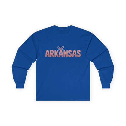 Arkansas Script Long Sleeve Tee