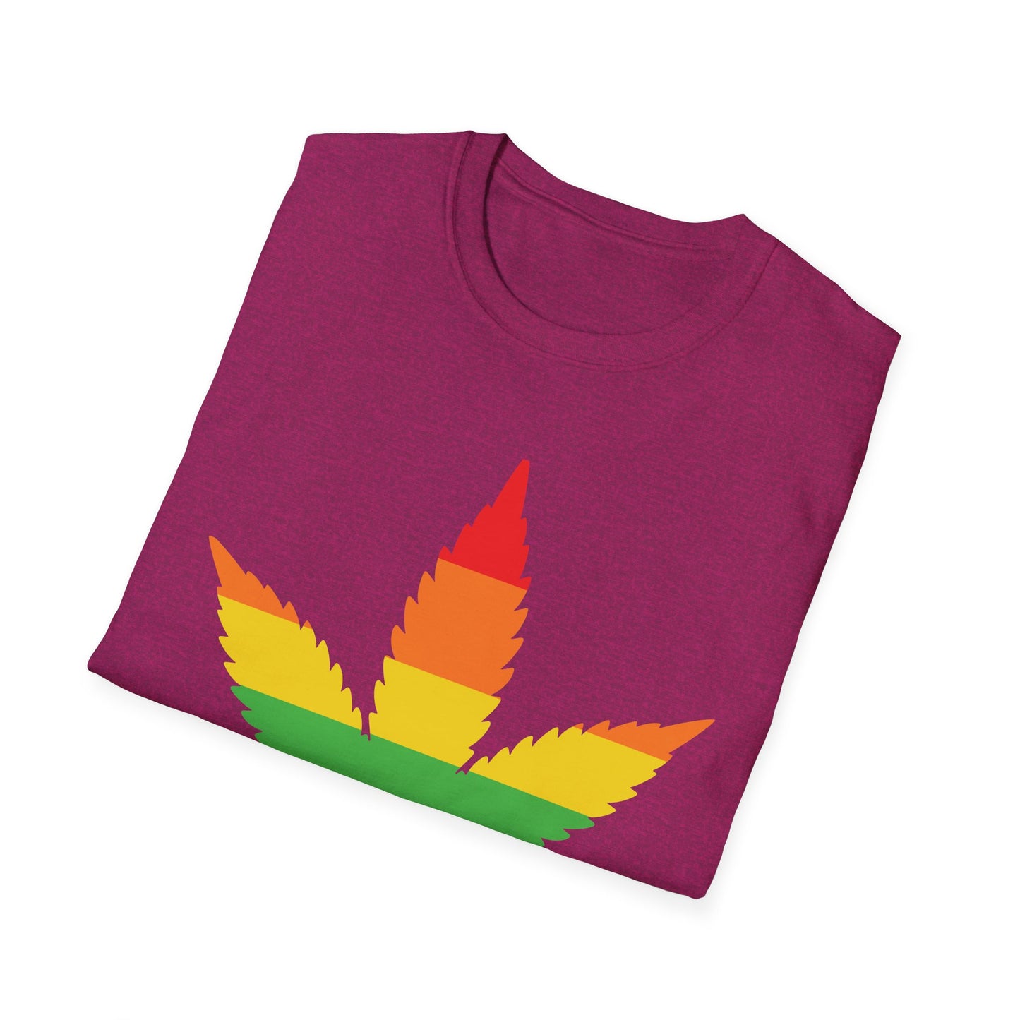 Rainbow Cannabis Leaf T-Shirt, Pride Shirt, LGBTQ+ Apparel, Gift for Cannabis Lovers, Summer Fashion, Unisex Tee