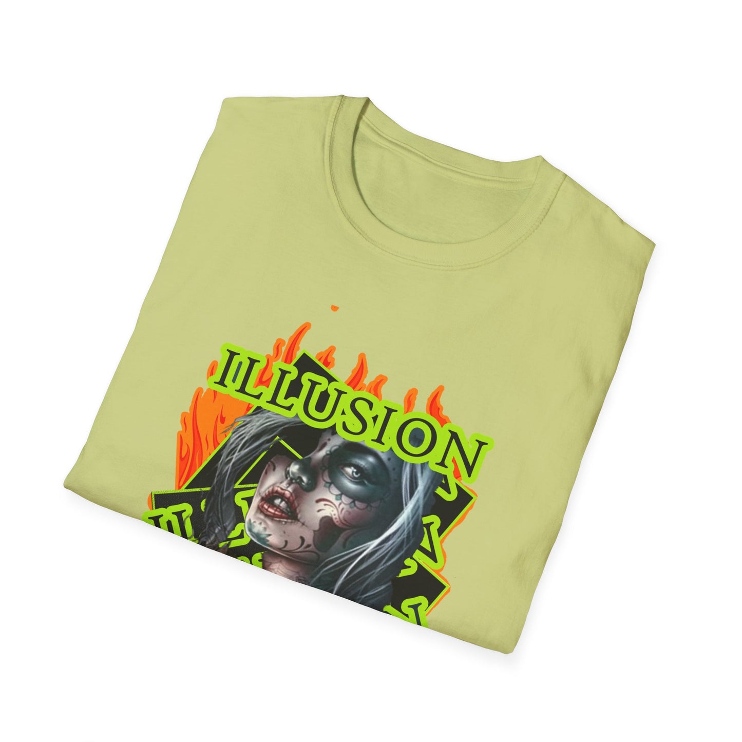 Illusion Tattoo Art Unisex Softstyle T-Shirt - Trendy Streetwear