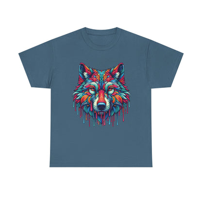 Colorful Wolf Face T-Shirt