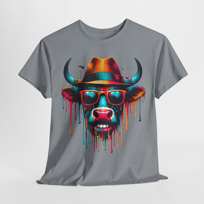 Cool Cow Graphic Unisex Heavy Cotton Tee - Fun Party T-Shirt