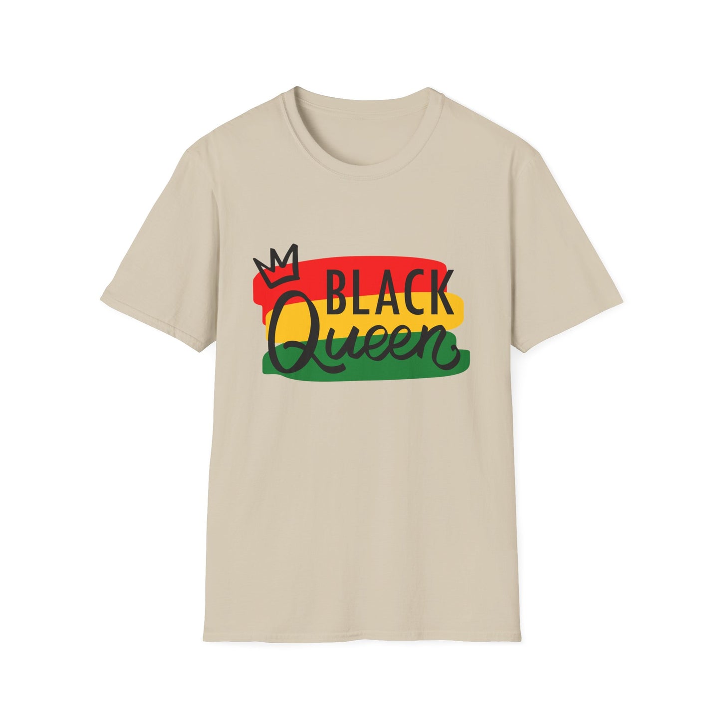 Black Queen Unisex Softstyle T-Shirt | Empowerment, Cultural Pride, Casual Wear, Gift for Her, Black History Month