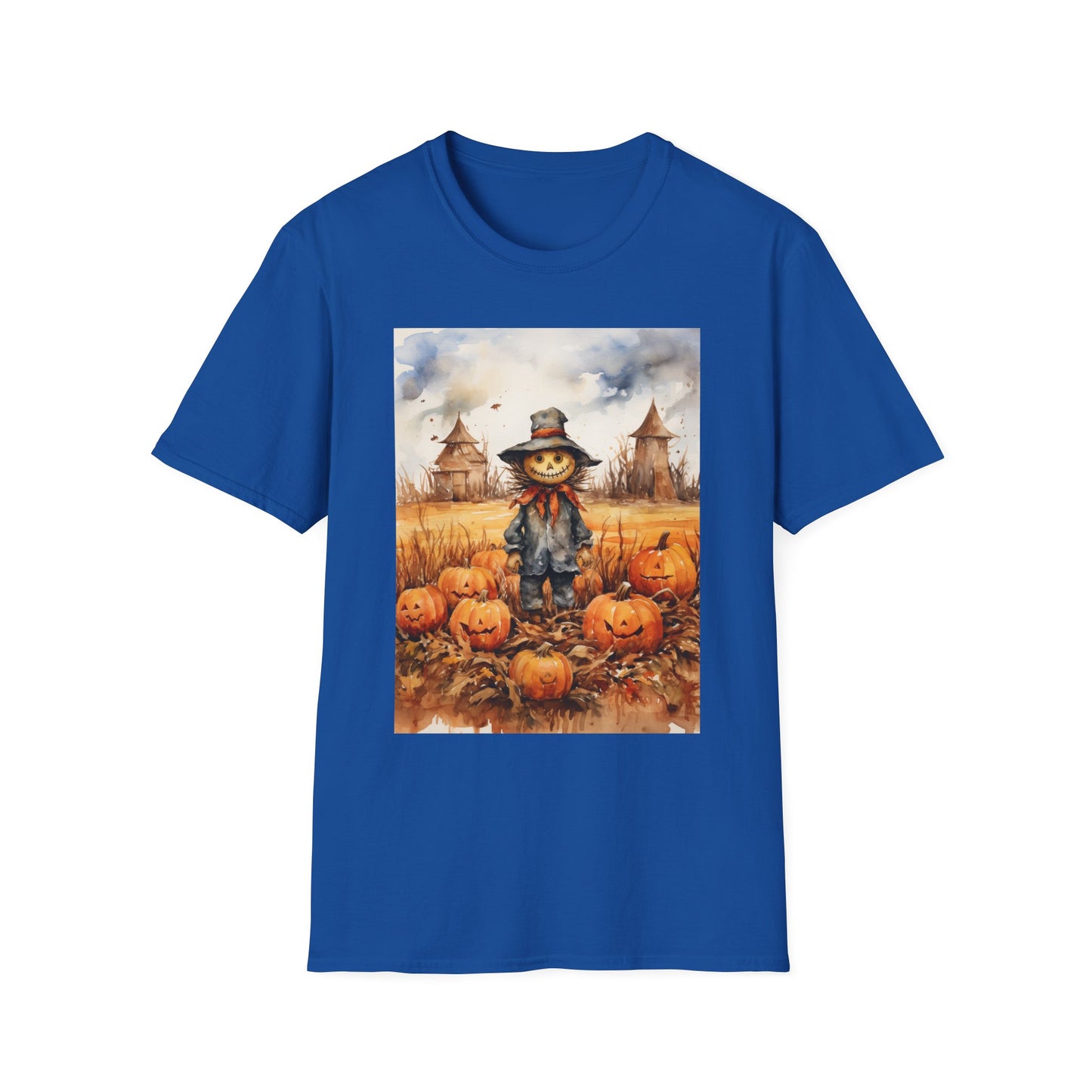 Autumn Scarecrow T-Shirt, Fall Halloween Tee, Pumpkin Patch Shirt, Unisex Graphic Top, Cozy Harvest Apparel