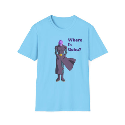 Where Is Goku? Unisex Softstyle T-Shirt for Anime Fans