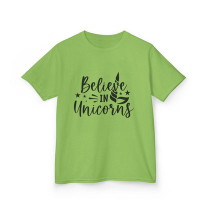 Believe in Unicorns Kids T-Shirt - Inspirational Cotton Tee for Dreamers