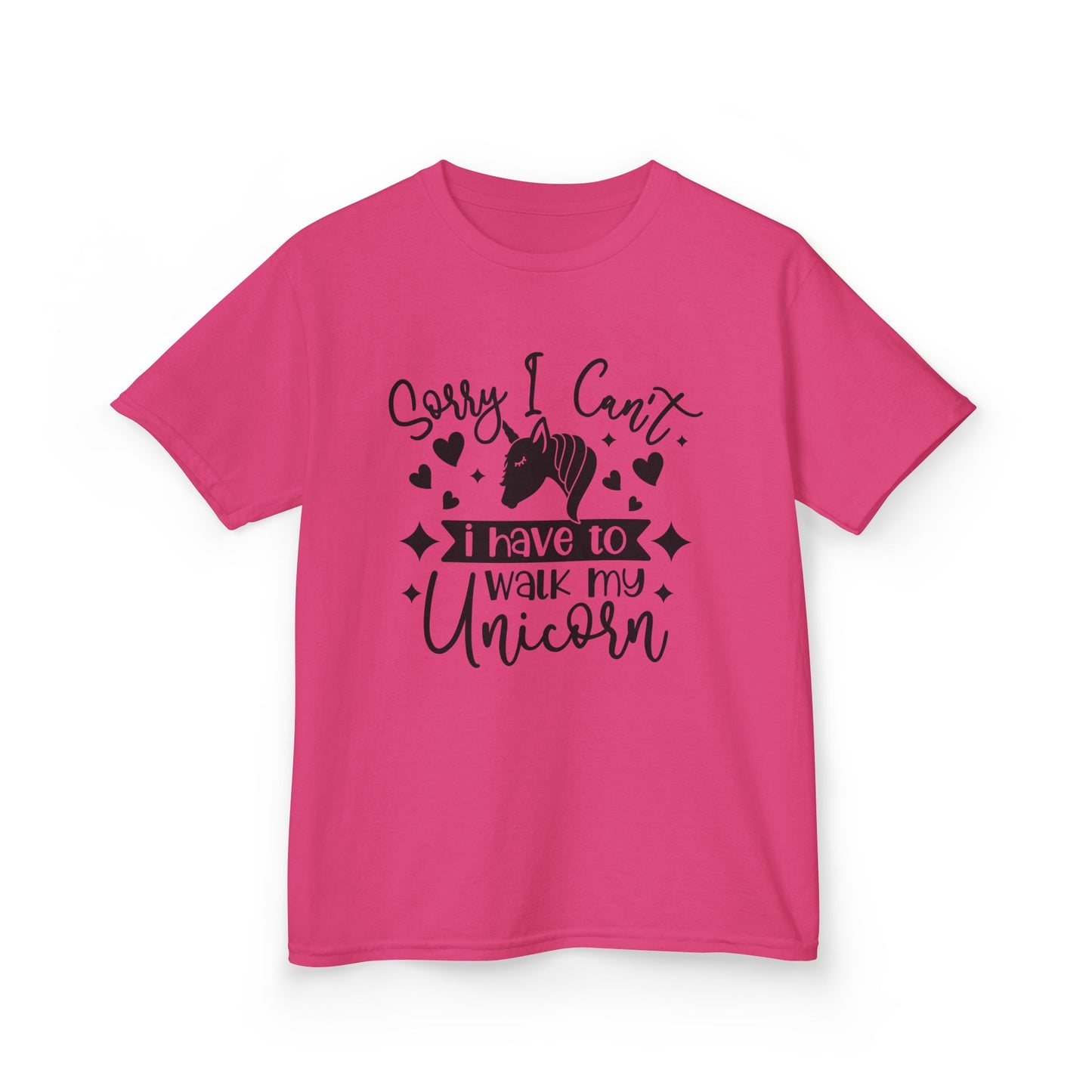 Funny Kids Unicorn Tee - "Sorry I Can't, I Have to Walk My Unicorn"