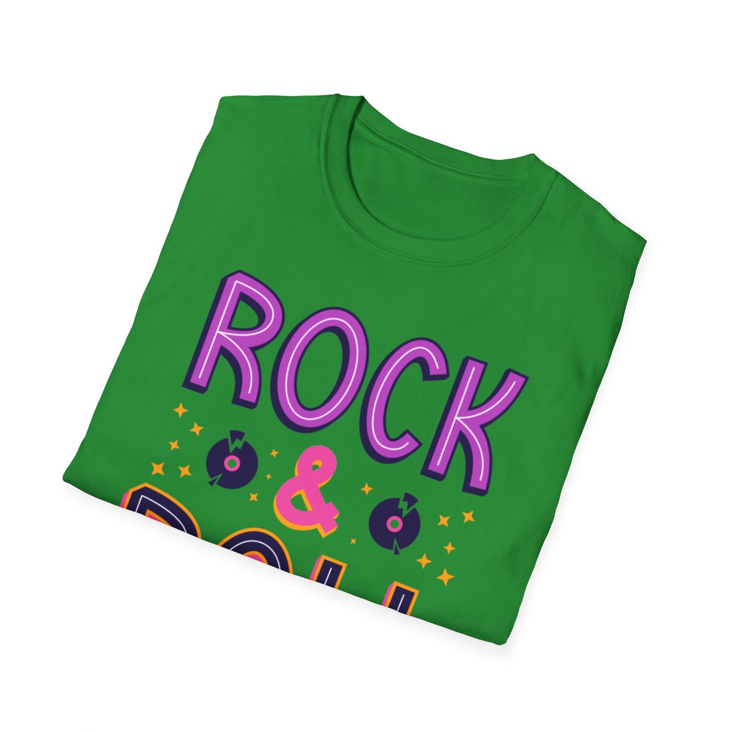 Rock & Roll Unisex Softstyle T-Shirt - Music Lovers Gift, Concert Apparel, Casual Wear, Festival Fashion, Fun Graphic Tee