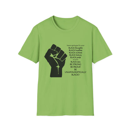 Empowerment Graphic T-Shirt: Unapologetically Black Tee, Activist Shirt, Social Justice Apparel, Inclusive Fashion, Statement Wear