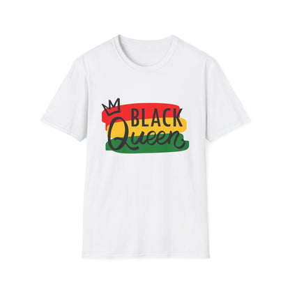 Black Queen Unisex Softstyle T-Shirt | Empowerment, Cultural Pride, Casual Wear, Gift for Her, Black History Month