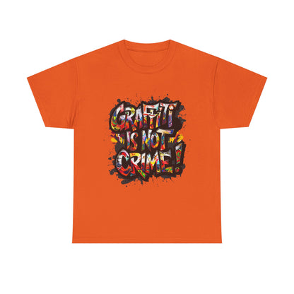 Craft is Not a Crime Unisex Heavy Cotton Tee, Graffiti Art Shirt, Streetwear, Gift for Artists, Art Lover's Top, Trendy Graphic Tee