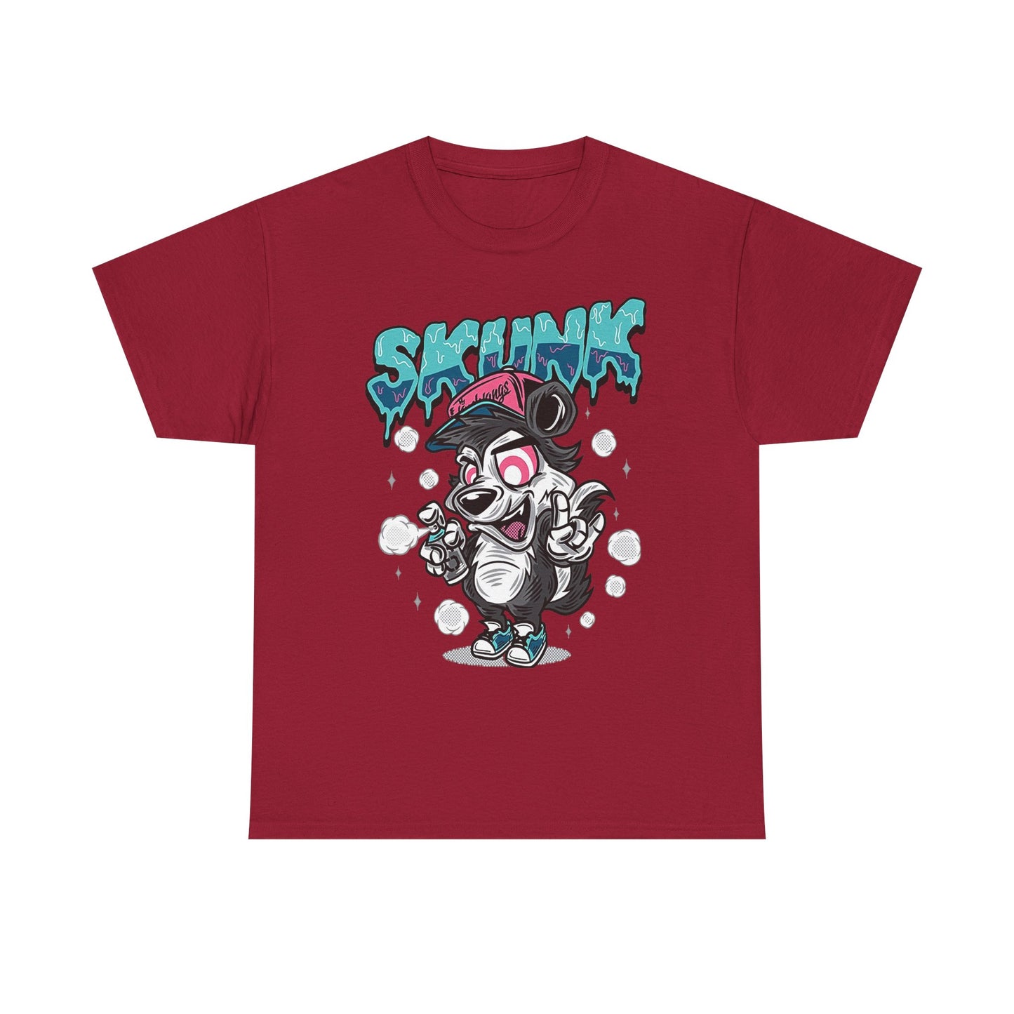 Cool Cartoon Graphic Tee - 'Skunk' Design, Unisex Heavy Cotton T-Shirt