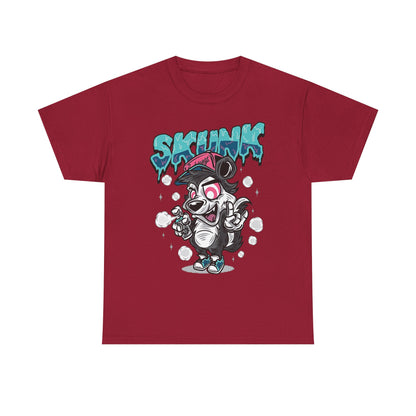 Cool Cartoon Graphic Tee - 'Skunk' Design, Unisex Heavy Cotton T-Shirt