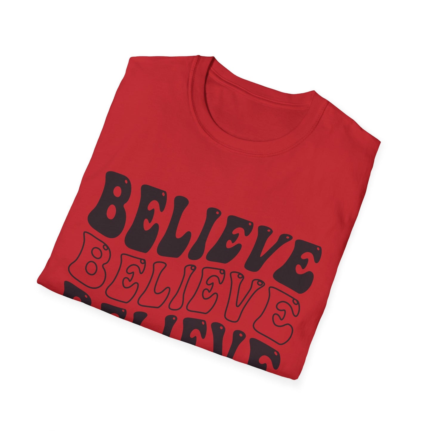 Believe Graphic Tee - Unisex Softstyle T-Shirt, Inspirational Shirt, Motivational Gift, Casual Wear, Everyday Style
