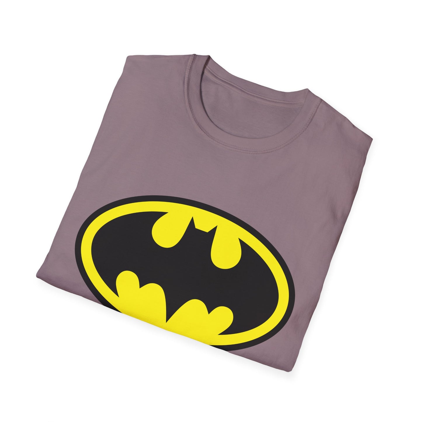 Batman Logo Unisex Softstyle T-Shirt | Fun Graphic Tee for Fans | Perfect Gift for Birthdays, Comic Con, Halloween