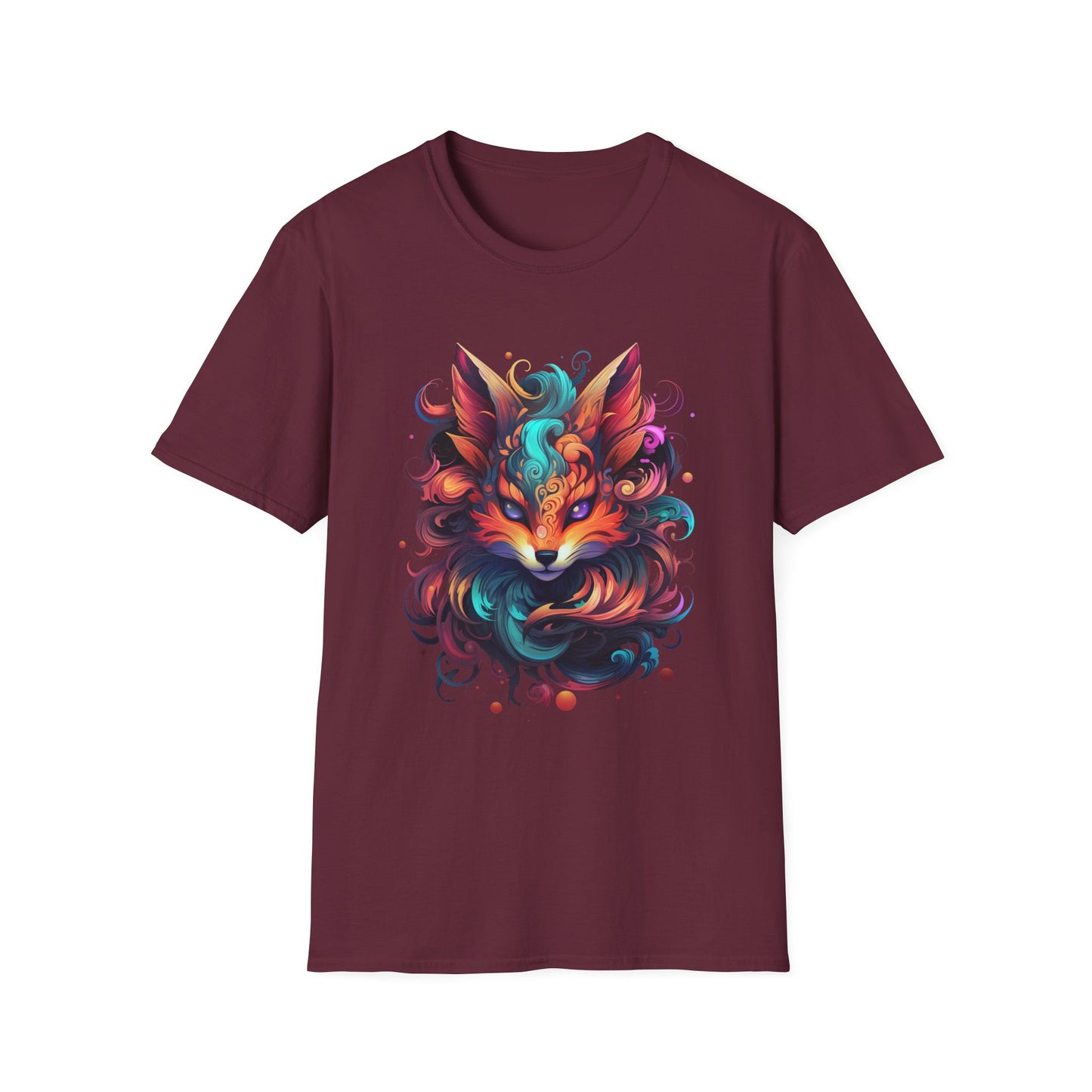 Colorful Fox Illustration Unisex T-Shirt - Vibrant Art Tee