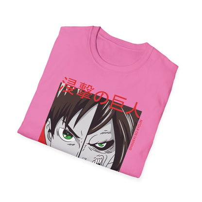 Anime-Inspired Unisex T-Shirt, Eren Yeager Graphic Tee, Casual Streetwear, Gift for Fans, Unique Graphic Shirt