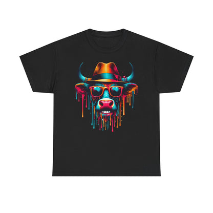 Cool Cow Graphic Unisex Heavy Cotton Tee - Fun Party T-Shirt