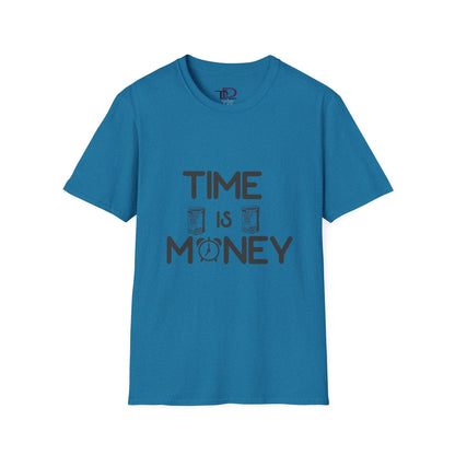 Inspirational Unisex Softstyle T-Shirt - "Time is Money" Statement Tee for Financial Motivators