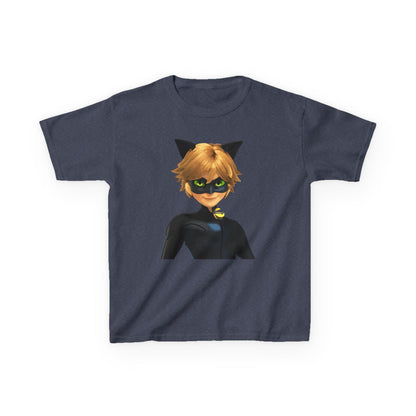 Kids Cat Superhero Tee, Cartoon Shirt, Children's Birthday Gift, Fun Playwear, Gift for Kids, Cat Lover Gift
