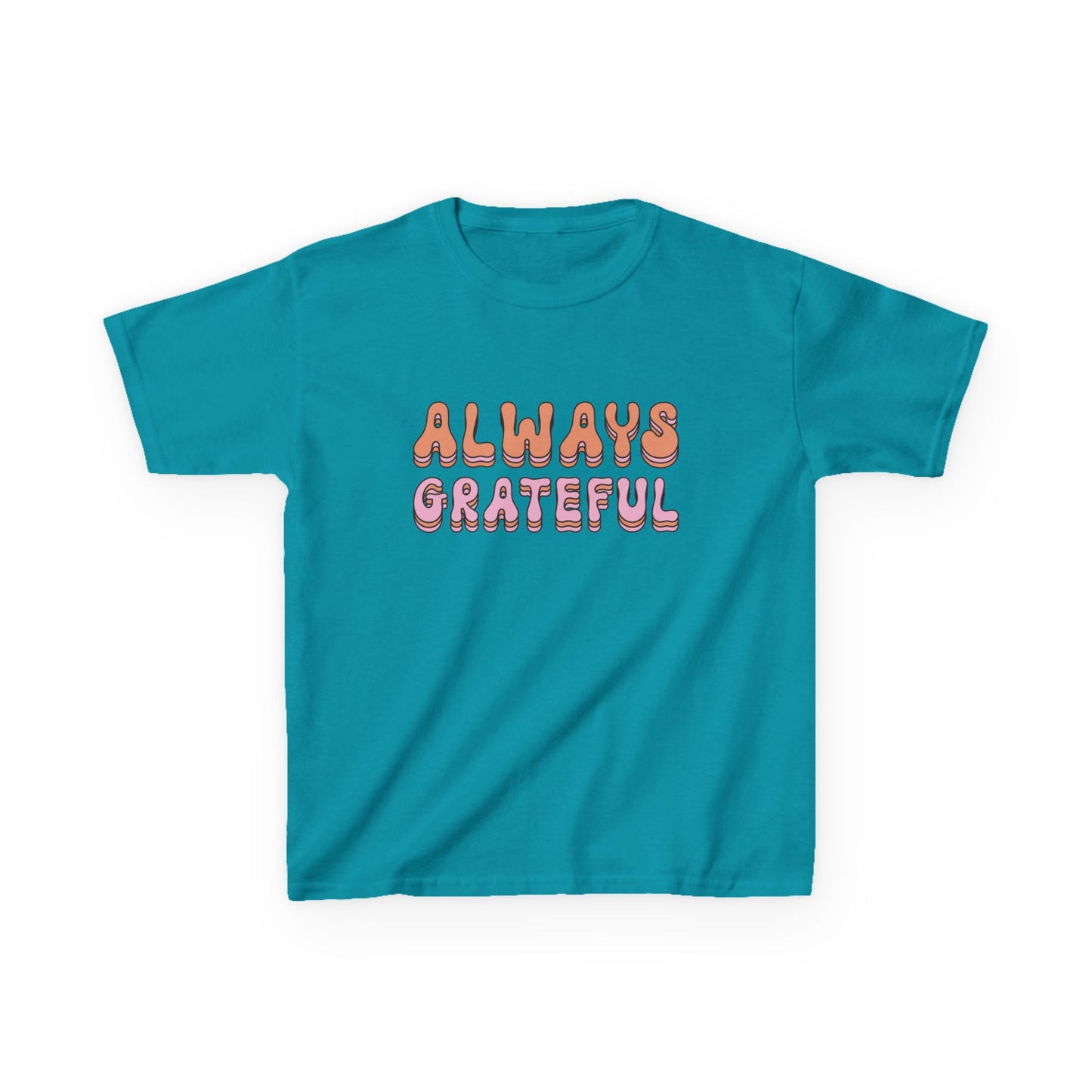 Kids Grateful Tee, Cute Kids Shirt, Positive Vibes T-Shirt, Gratitude Apparel, Gifts for Kids, Everyday Wear, Birthday Gift