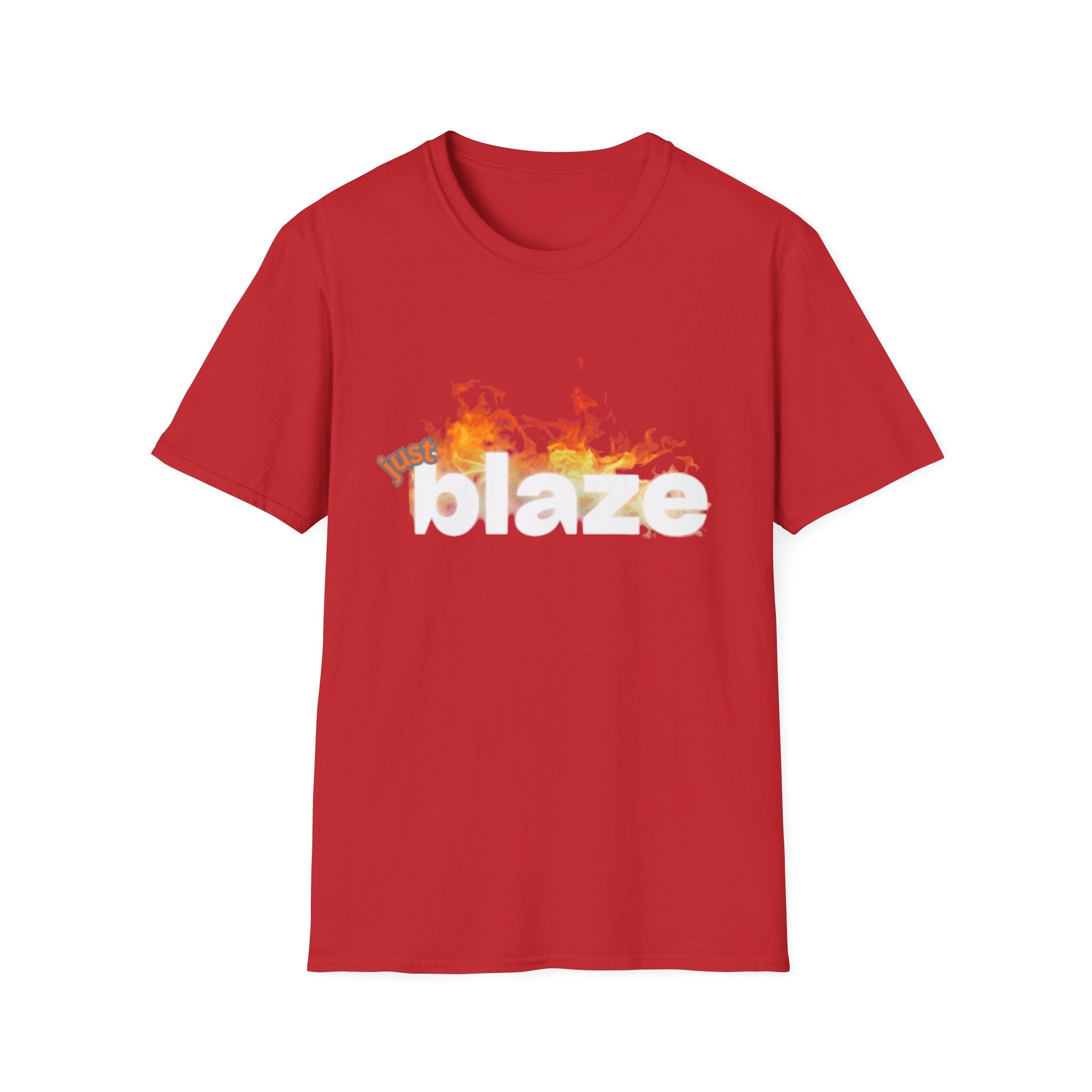"Blaze" Unisex Softstyle T-Shirt | Fire Graphic Tee | Casual Fire Lover's Shirt, Gift for Friends, Summer Wear, Party Outfit