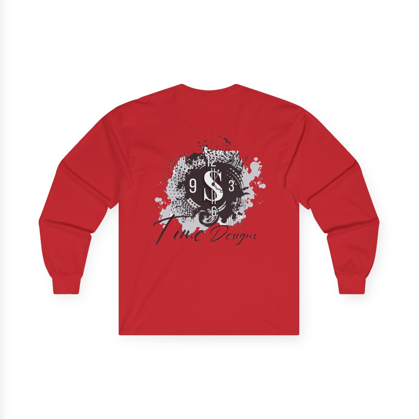 Artistic Unisex Long Sleeve Tee with Unique Design