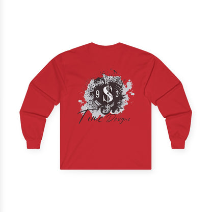 Artistic Unisex Long Sleeve Tee with Unique Design