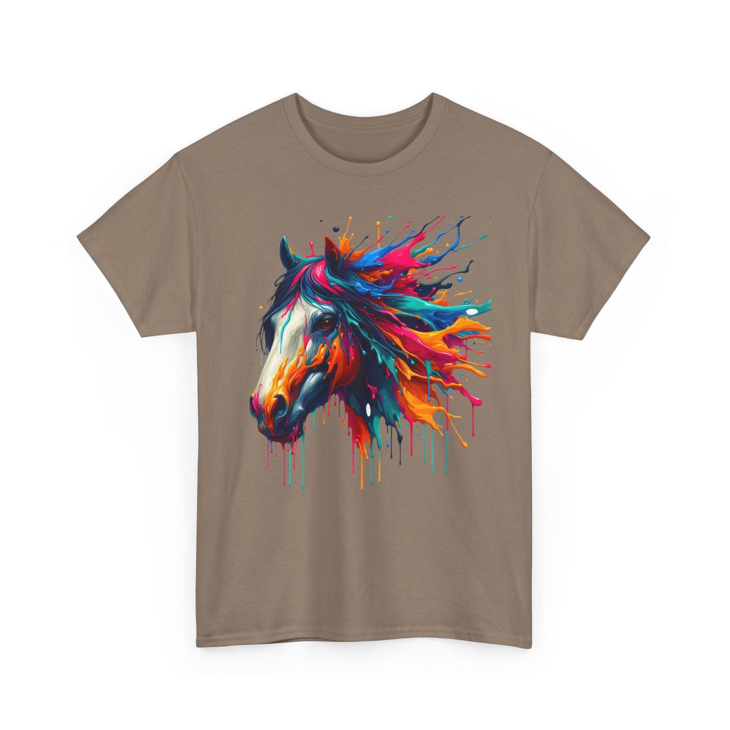 Vibrant Horse Art Unisex Heavy Cotton Tee