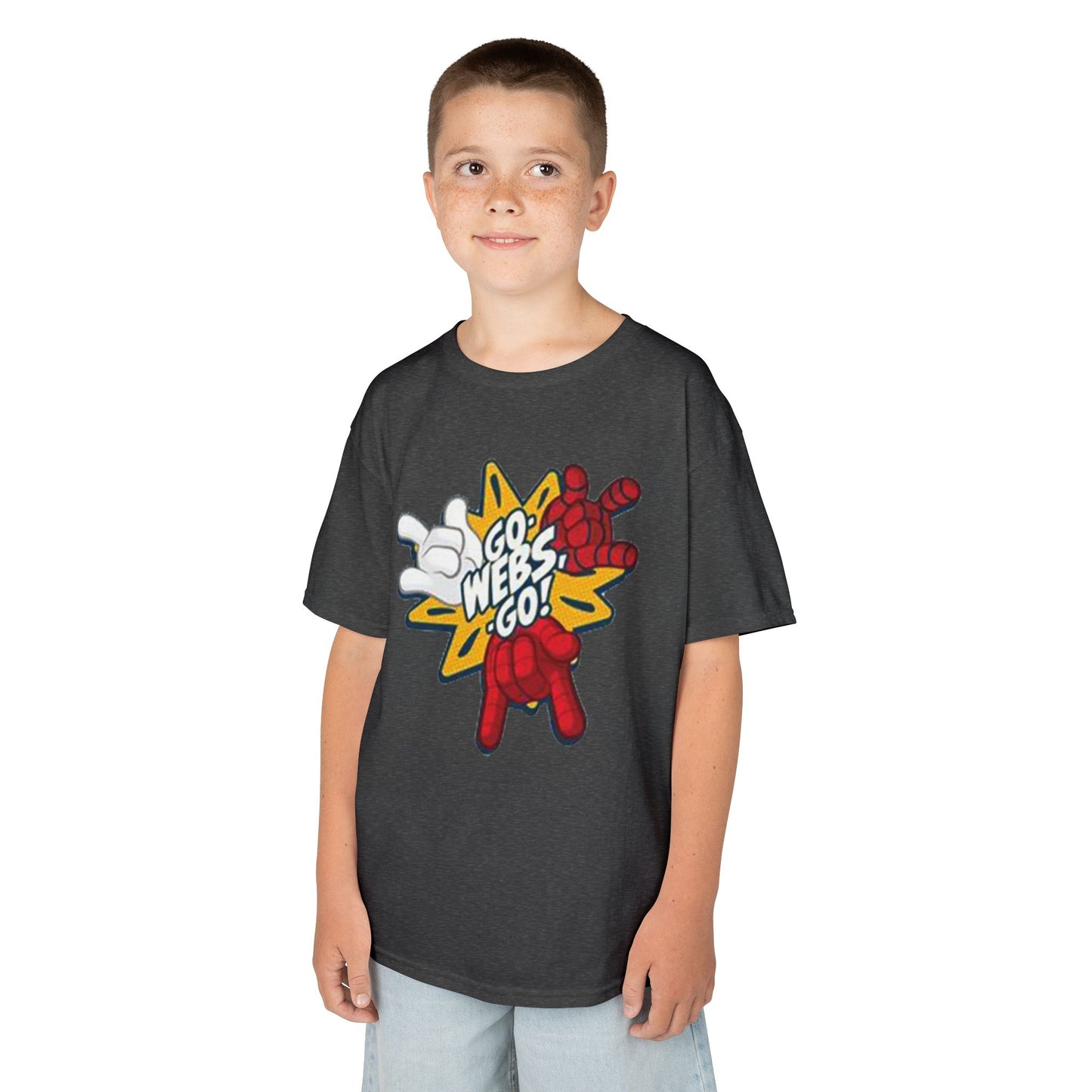 Kids Superhero Graphic Tee - Go Webs Go!