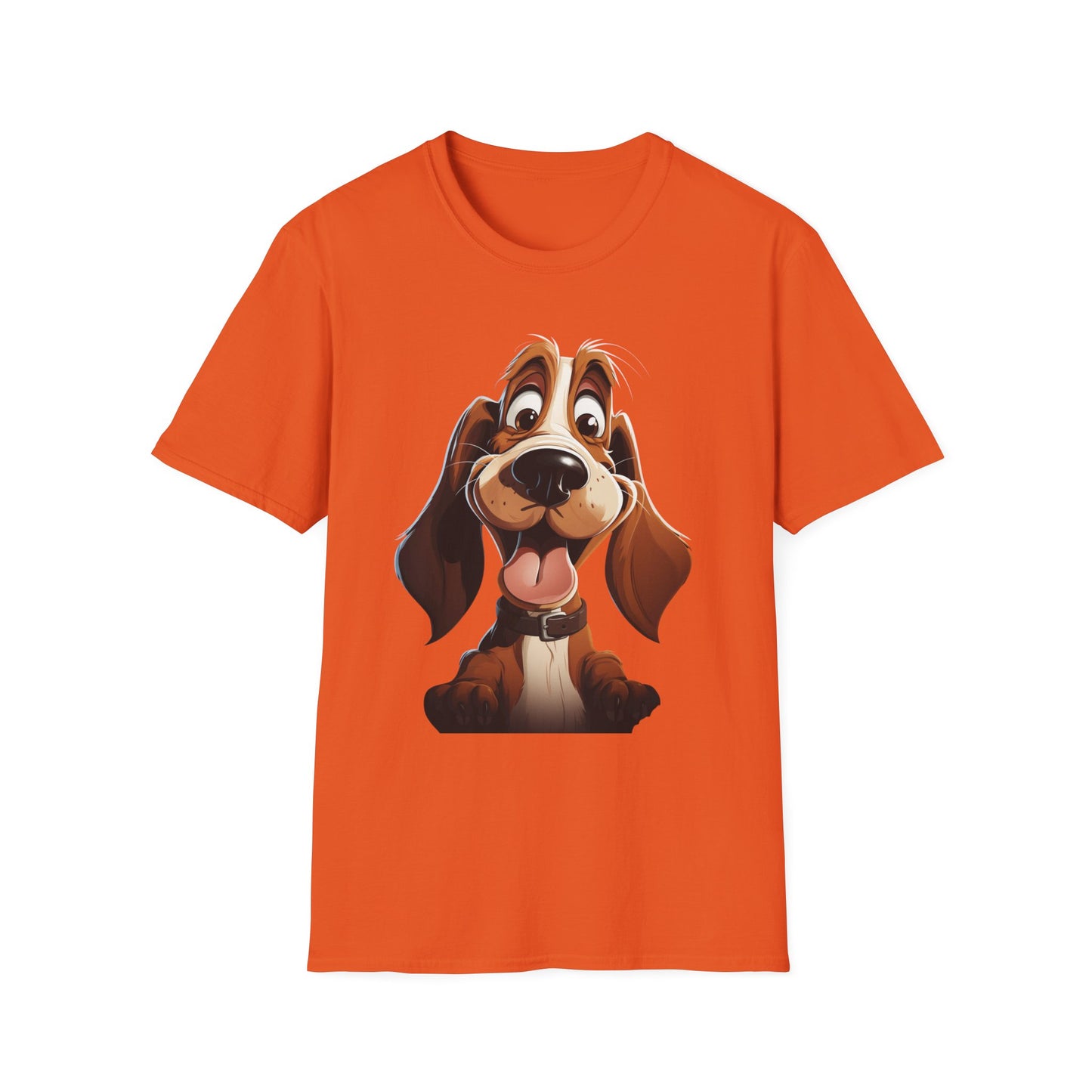 Cute Cartoon Dog Unisex Softstyle T-Shirt - Perfect for Pet Lovers