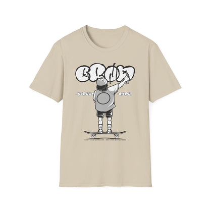 Skateboard Graffiti T-Shirt – Unisex Softstyle Tee for Streetwear Fans