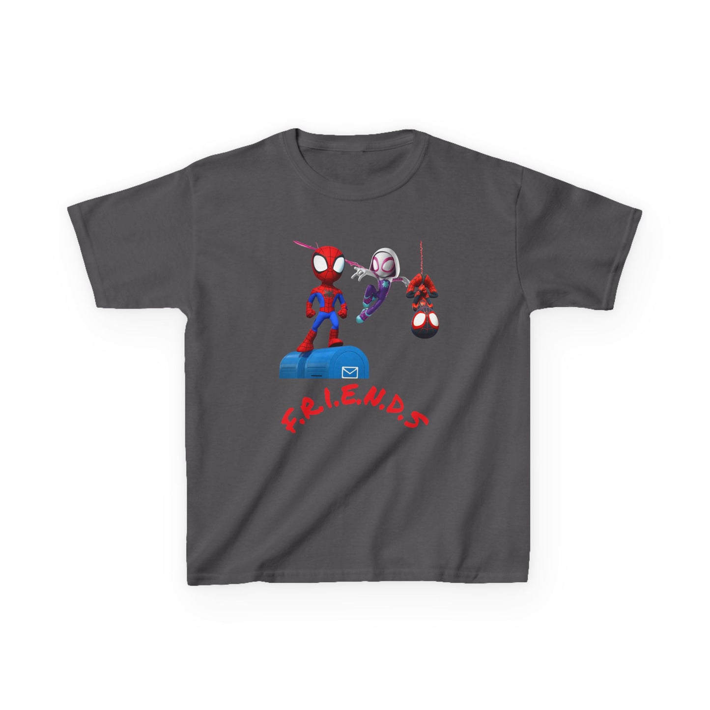 Kids' Friends Spider-Man Tee - Fun & Colorful Cotton T-Shirt for Young Superheroes
