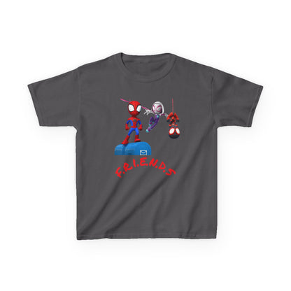 Kids' Friends Spider-Man Tee - Fun & Colorful Cotton T-Shirt for Young Superheroes