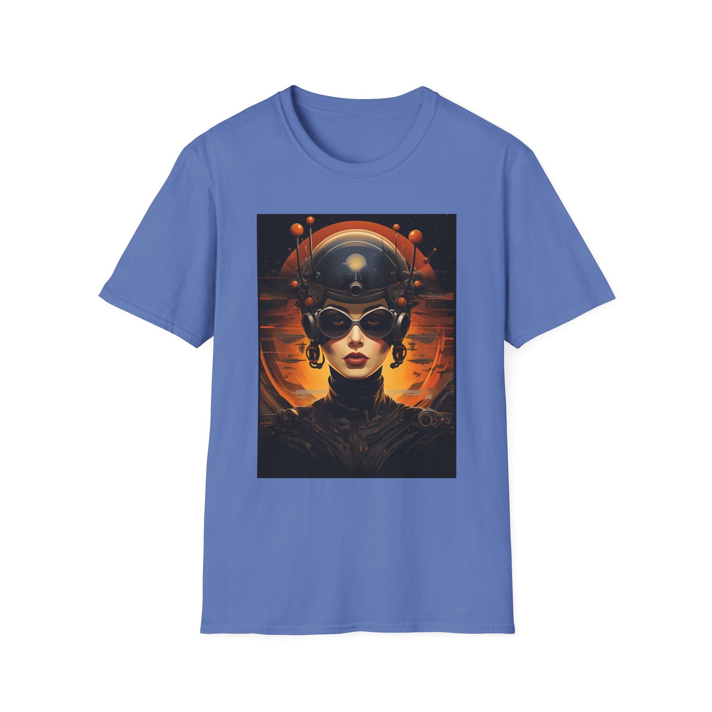 Futuristic Graphic Tee - Unisex Softstyle T-Shirt with Sci-Fi Design