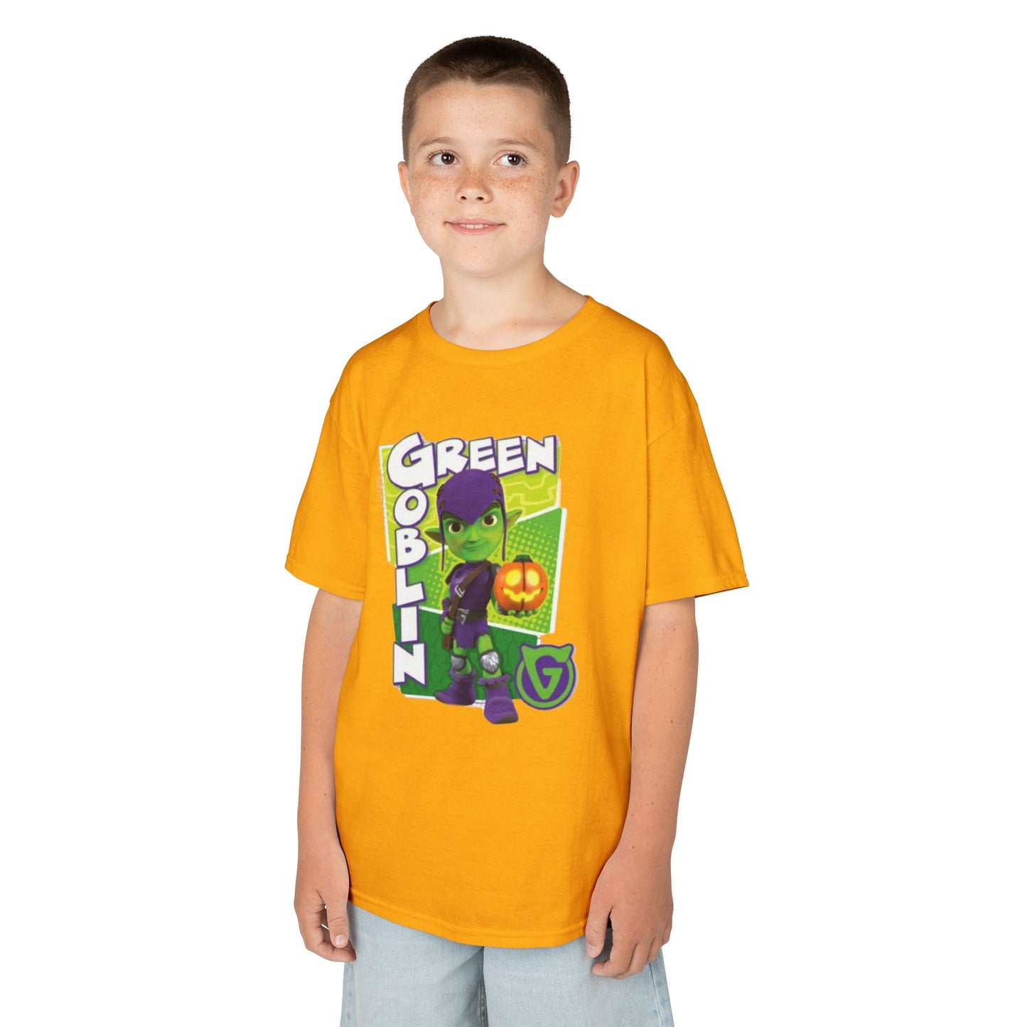 Kids Green Goblin Tee - Fun Halloween T-Shirt for Kids